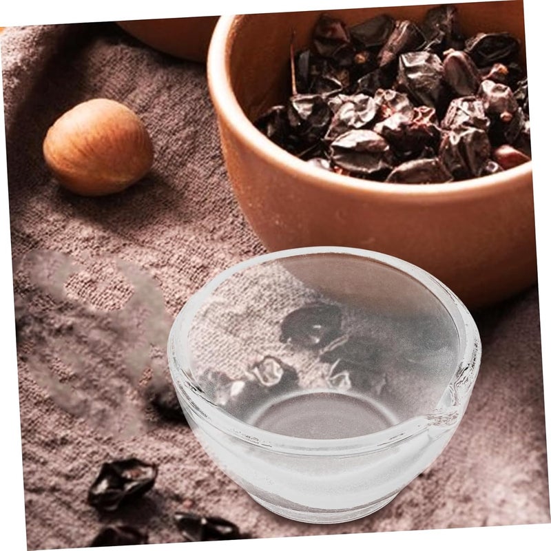 مدقة وهاون زجاجية لمطبخ مختبر الطب طاحونة حبوب مسحوق - Image 4